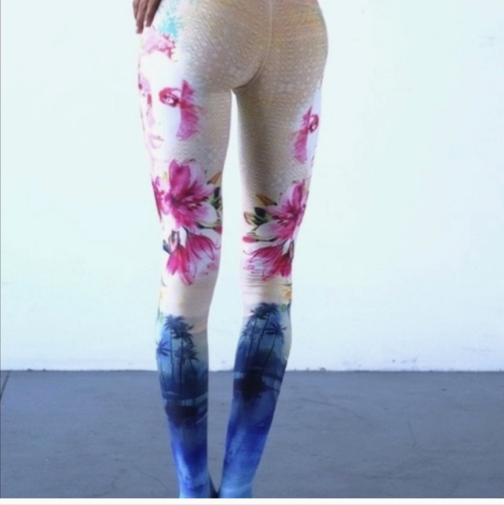 🦋🌸💮🪷🏵As Seen On Jlo Vintage NiyamaSol Leggings✨️🪷🏵🌺 XS - Picture 10 of 13